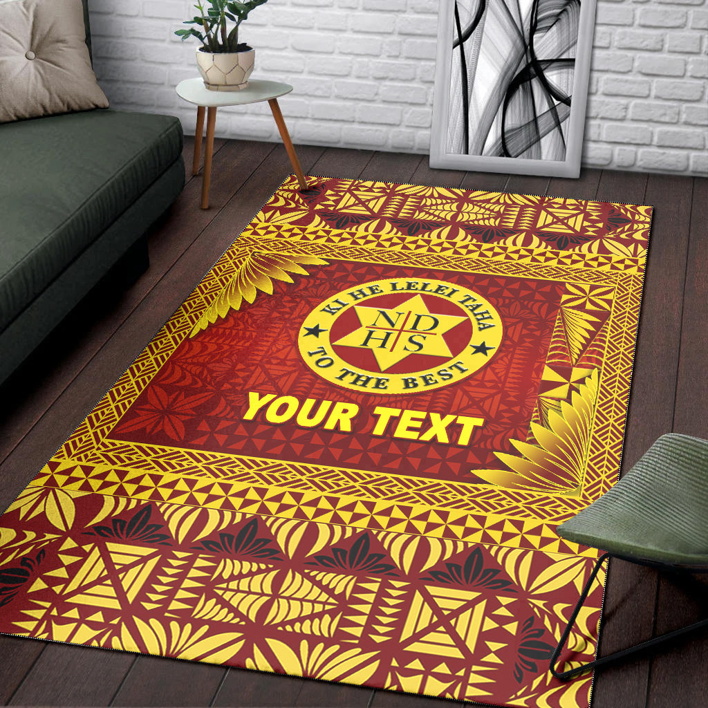 (Custom Personalised) Tonga Niuatoputapu High School Area Rugs Simplified Version LT8 - Polynesian Pride