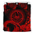 Tahiti Duvet Cover Set - Hibiscus And Wave Red Red - Polynesian Pride
