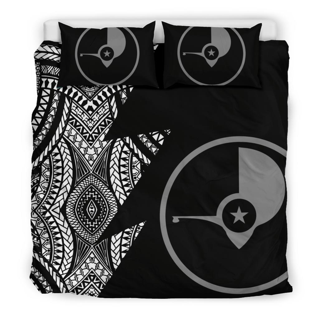 Polynesian Bedding Set - Yap Pattern Duvet Cover Set Black - Polynesian Pride