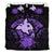 Papua New Guinea Purple Duvet Cover Set - Flag & Purple Hibiscus Purple - Polynesian Pride