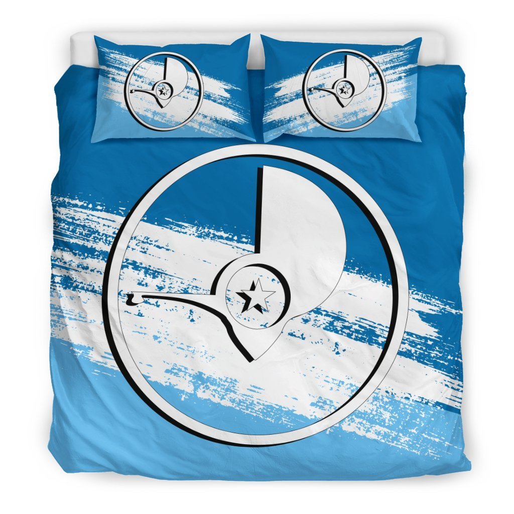 Yap Duvet Cover Set - Yap Flag Premium Black - Polynesian Pride