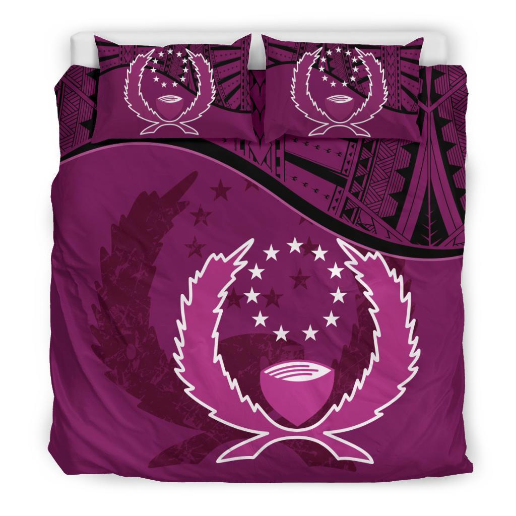 Pohnpei Duvet Cover Set - Pohnpei Flag Pink Pink - Polynesian Pride