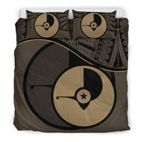 Yap Duvet Cover Set - Yap Flag Tattoo Brown Brown - Polynesian Pride