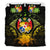 Tonga Duvet Cover Set - Tonga Coat Of Arms & Reggae Hibiscus Art - Polynesian Pride