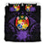 Tonga Duvet Cover Set - Tonga Coat Of Arms & Purple Hibiscus Purple - Polynesian Pride