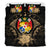 Tonga Duvet Cover Set - Tonga Coat Of Arms & Brown Hibiscus Brown - Polynesian Pride