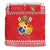 Polynesian Bedding Set - Tonga Coat Of Arms Pattern Duvet Cover Set Red Version - Polynesian Pride