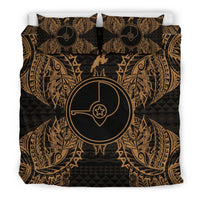 Polynesian Bedding Set - Yap Duvet Cover Set Map Gold - Polynesian Pride