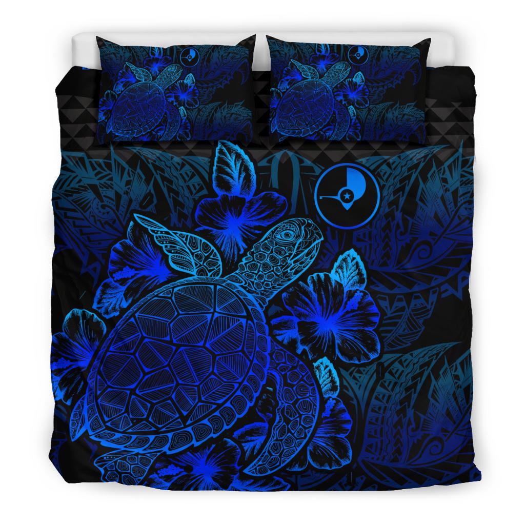 Polynesian Bedding Set - Yap Duvet Cover Set Blue Color Blue - Polynesian Pride