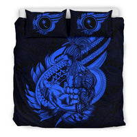Polynesian Bedding Set - Chuuk Duvet Cover Set Father And Son Blue - Polynesian Pride