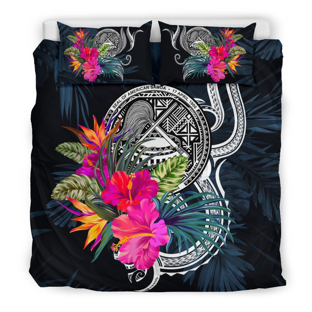 Polynesian Bedding Set - American Samoa Duvet Cover Set Tropical Flowers - Polynesian Pride