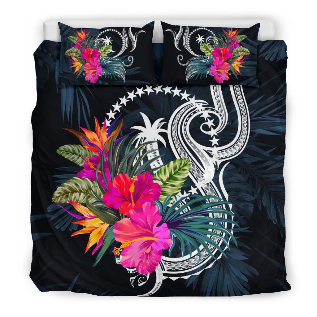 Polynesian Bedding Set - Chuuk Duvet Cover Set Tropical Flowers - Polynesian Pride
