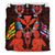 Hawaii Map Kanaka Two Men Holding Flag Bedding Set - AH - Orange - Polynesian Pride