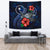 Chuuk Polynesian Tapestry - Blue Turtle Hibiscus One Style Large 104" x 88" Blue - Polynesian Pride