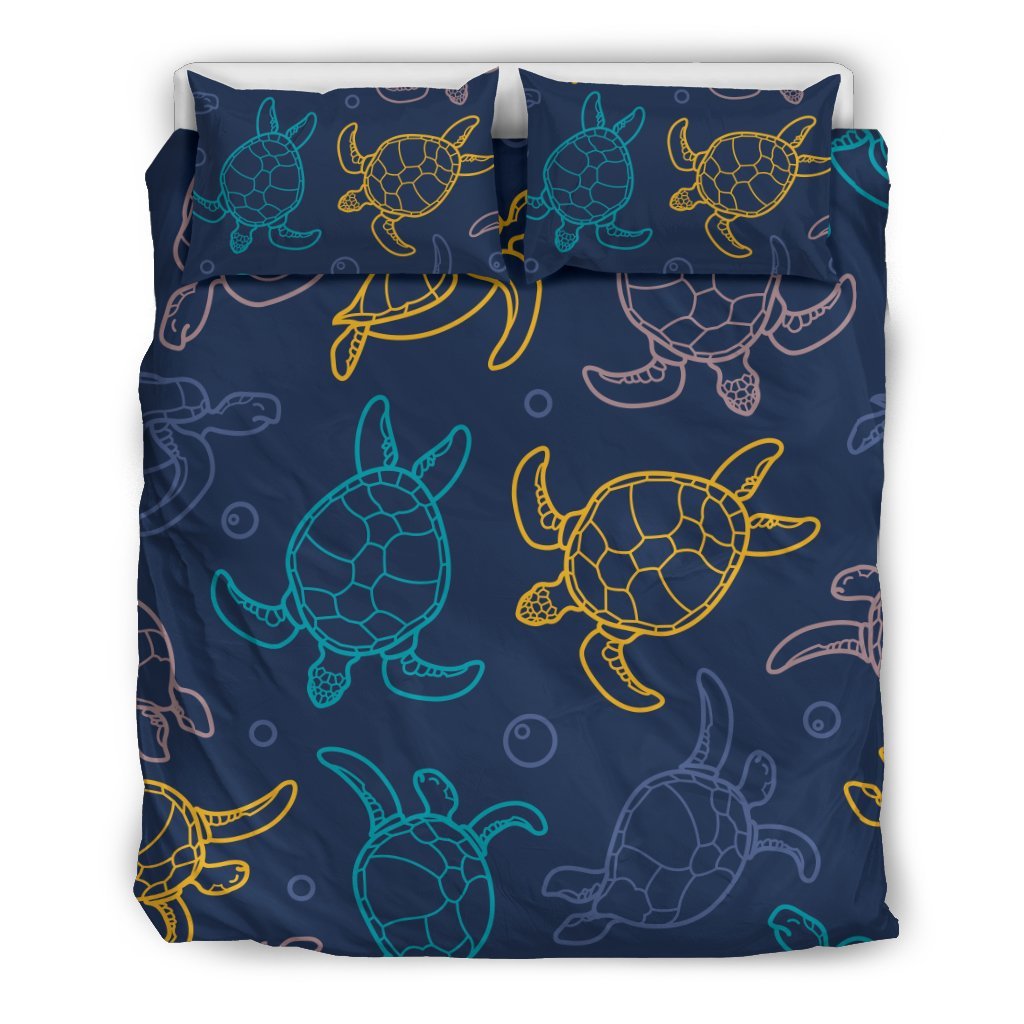 Hawaii Duvet Cover Set - Sea Turtle Pattern 3 - Polynesian Pride