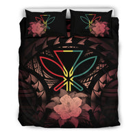 Kanaka Maoli Flamingo Hibiscus Rising Bedding Set - Polynesian Pride