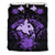 Papua New Guinea Purple Duvet Cover Set - Flag & Purple Hibiscus - Polynesian Pride