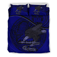 American Samoa Duvet Cover Set - American Samoa Seal & Flag Dark Blue - Polynesian Pride