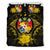 Tonga Duvet Cover Set - Tonga Coat Of Arms & Yellow Hibiscus - Polynesian Pride