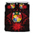 Tonga Duvet Cover Set - Tonga Coat Of Arms & Red Hibiscus - Polynesian Pride