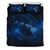 Hawaiian Map Galaxy Zodiac Dolphin Polynesian Bedding Set Black - Polynesian Pride