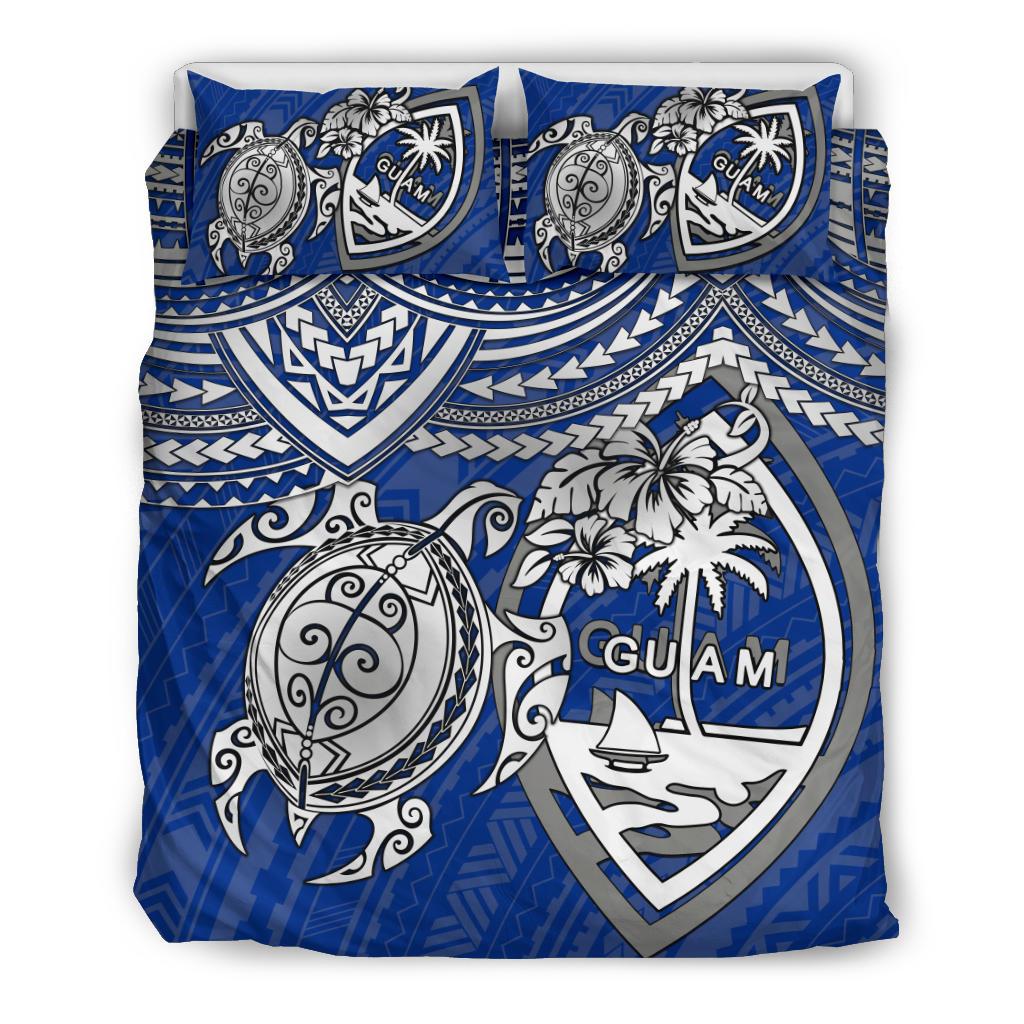 Guam Polynesian Duvet Cover Set - White Turtle - Polynesian Pride