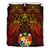 Tonga Polynesian Duvet Cover Set - Red Manta Ray - Polynesian Pride