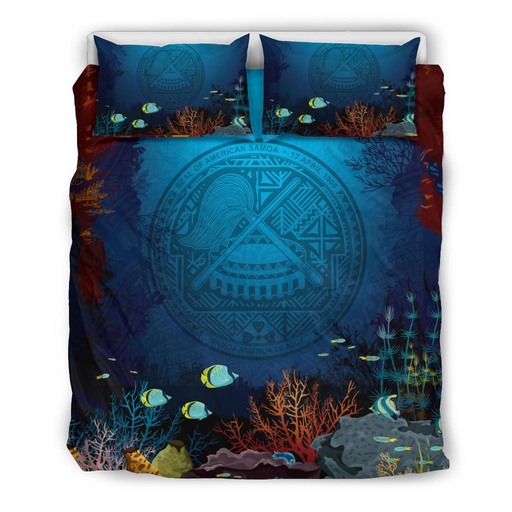 Polynesian Bedding Set - American Samoa Duvet Cover Set Under Sea - Polynesian Pride