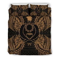 Polynesian Bedding Set - Pohnpei Duvet Cover Set Map Gold - Polynesian Pride