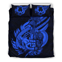 Polynesian Bedding Set - Pohnpei Duvet Cover Set Father And Son Blue - Polynesian Pride