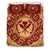 Hawaii Map Classic Floral Bedding Set Red Art - Polynesian Pride