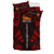 Papua New Guinea Duvet Cover Set - Polynesian Tattoo Red - Polynesian Pride