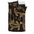 Hawaiian Map Hamerhead Shark Yin Yang Polynesian Bedding Set - Gold - Polynesian Pride