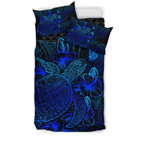Polynesian Bedding Set - New Caledonia Duvet Cover Set Blue Color - Polynesian Pride