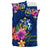 Polynesian Bedding Set - Solomon Islands Duvet Cover Set Floral With Seal Blue - Polynesian Pride