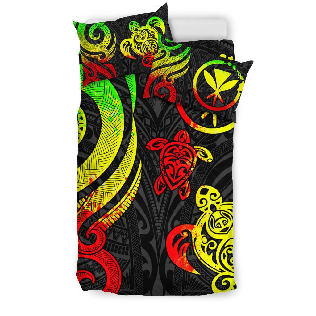 Polynesian Hawaii Bedding Set - Reggae Tentacle Turtle - Polynesian Pride