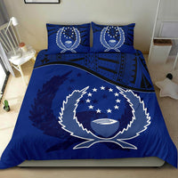 Pohnpei Duvet Cover Set - Pohnpei Flag Dark Blue - Polynesian Pride