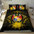 Tonga Duvet Cover Set - Tonga Coat Of Arms & Yellow Hibiscus - Polynesian Pride