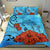 Hawaiian Map Kanaka Whale Hibiscus Plumeria Ocean Background Polynesian Bedding Set - Polynesian Pride
