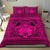 Hawaiian Map Madame Pele Kanaka Plumeria Polynesian Bedding Set Pink - Polynesian Pride