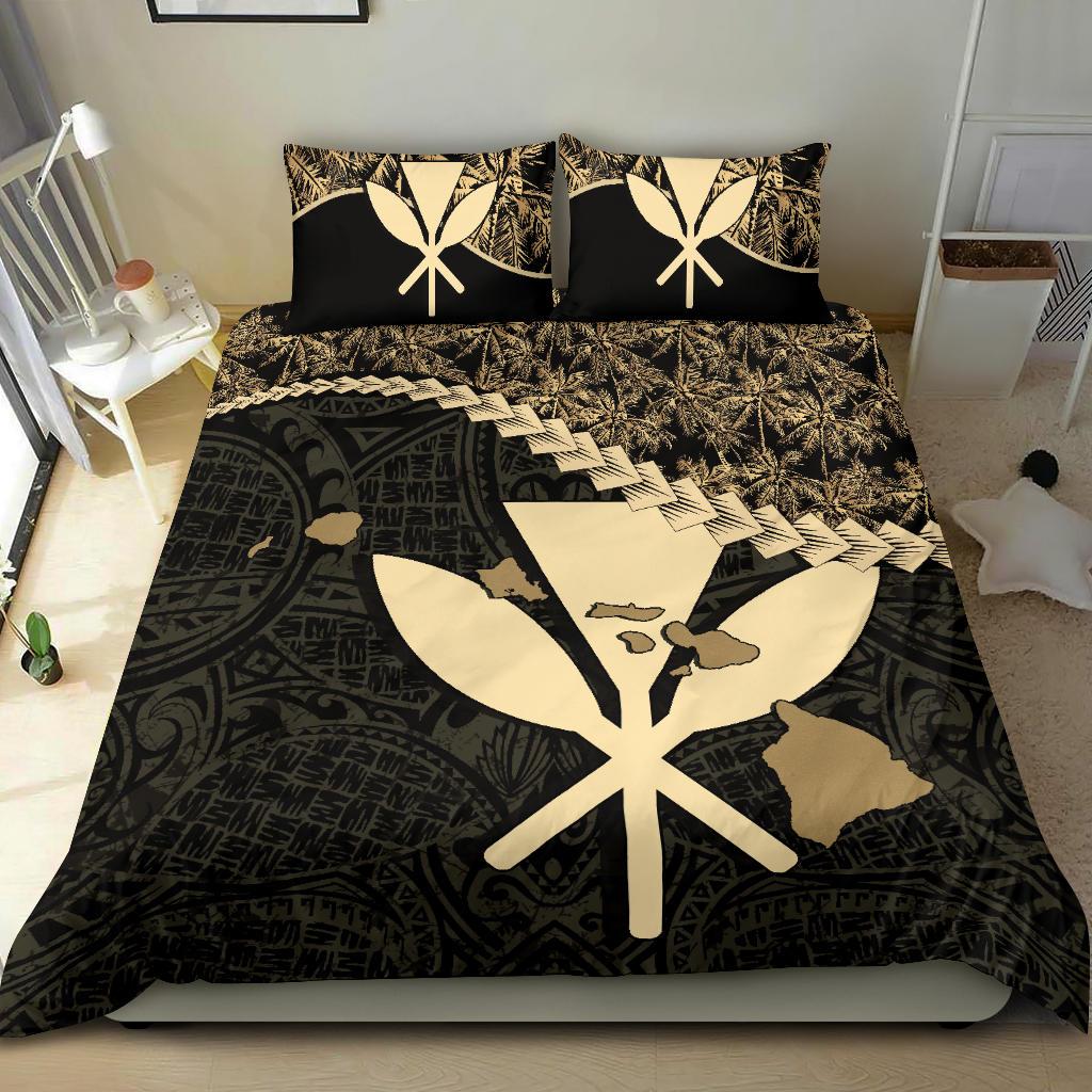 Kanaka Maoli (Hawaiian) Bedding Set Golden Coconut - Polynesian Pride