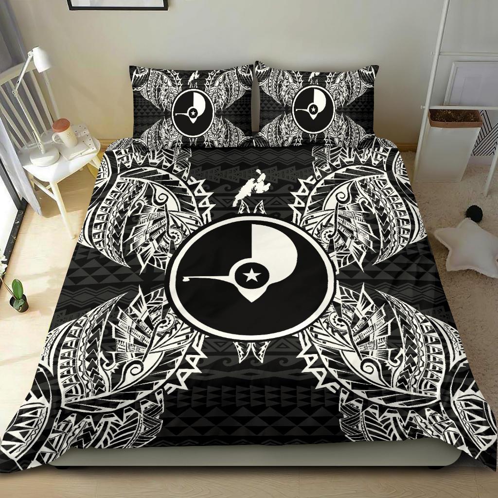Polynesian Bedding Set - Yap Duvet Cover Set Map Black - Polynesian Pride