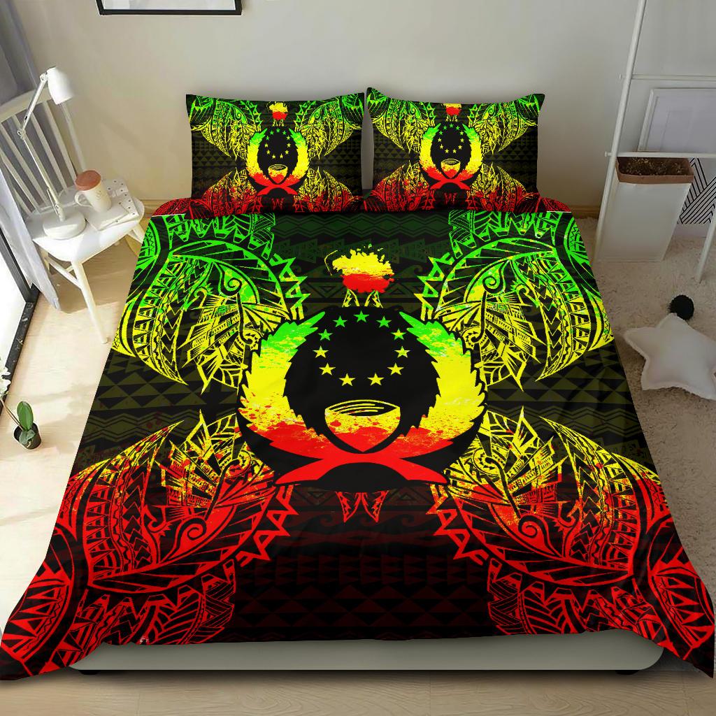 Polynesian Bedding Set - Pohnpei Duvet Cover Set Map Reggae - Polynesian Pride