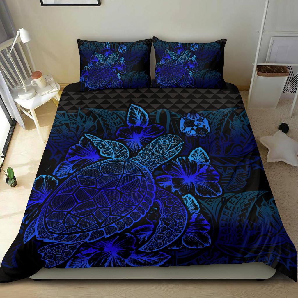 Polynesian Bedding Set - Tonga Duvet Cover Set Blue Color - Polynesian Pride