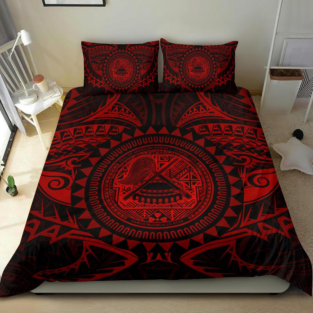 American Samoa Polynesian Bedding Set - Red Seal - Polynesian Pride