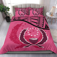 Pohnpei Duvet Cover Set - Pohnpei Flag Pink - Polynesian Pride