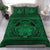Hawaiian Map Madame Pele Kanaka Plumeria Polynesian Bedding Set Green - Polynesian Pride