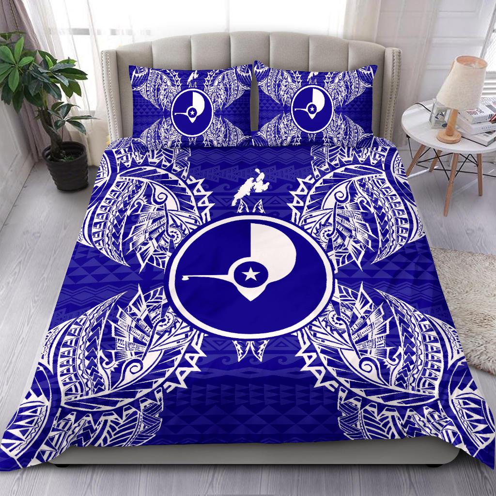 Polynesian Bedding Set - Yap Duvet Cover Set Map Blue Blue - Polynesian Pride