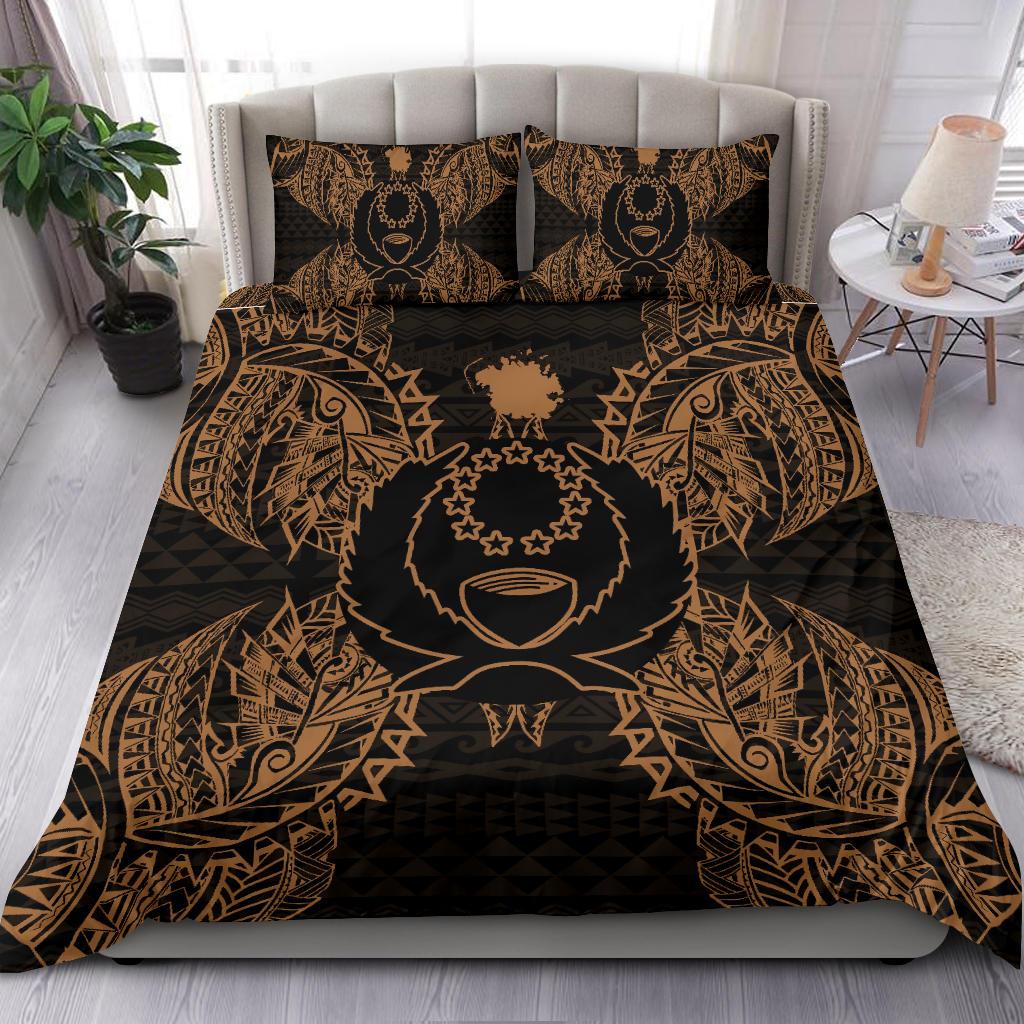 Polynesian Bedding Set - Pohnpei Duvet Cover Set Map Gold Gold - Polynesian Pride