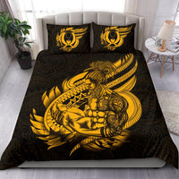 Polynesian Bedding Set - Pohnpei Duvet Cover Set Father And Son Gold - Polynesian Pride